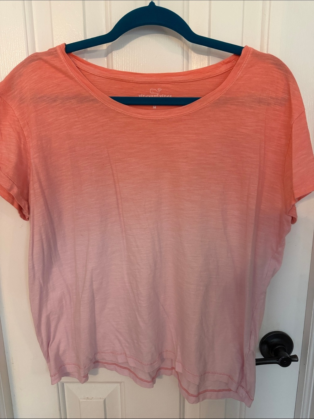 Vineyard Vines Surf Tee Coral to Light Pink Ombre Short Sleeve Tee